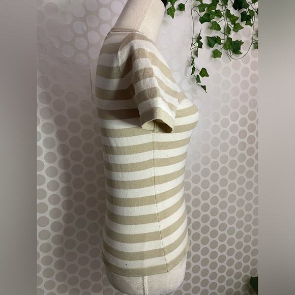 Josephine Chaus Petite short sleeve knit top with one shoulder buttons size P - Picture 5 of 15